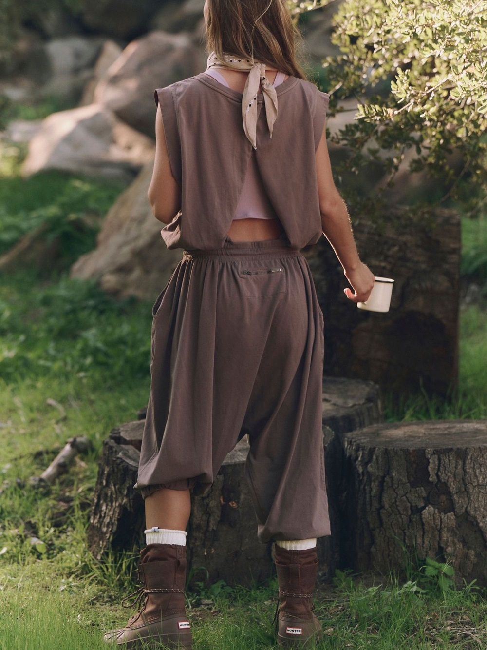 Free People Hot Shot Harem Onesie Jumpsuit Realxed NWT SOLD OUT 😍POCKETS😍 - Picture 4 of 4